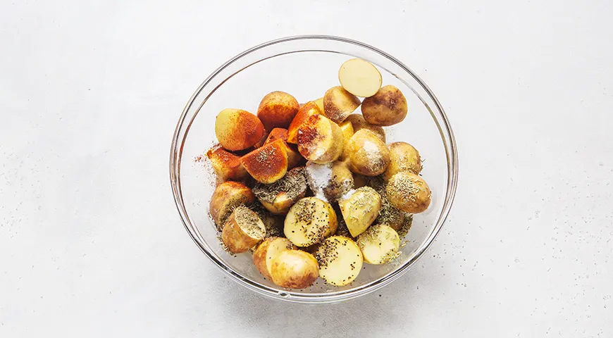 Запеченная грудка индейки с картофелем