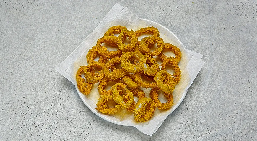 Острые кальмары в кукурузных хлопьях