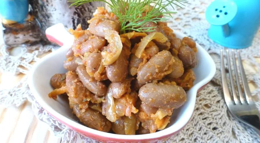 Фасоль с овощами