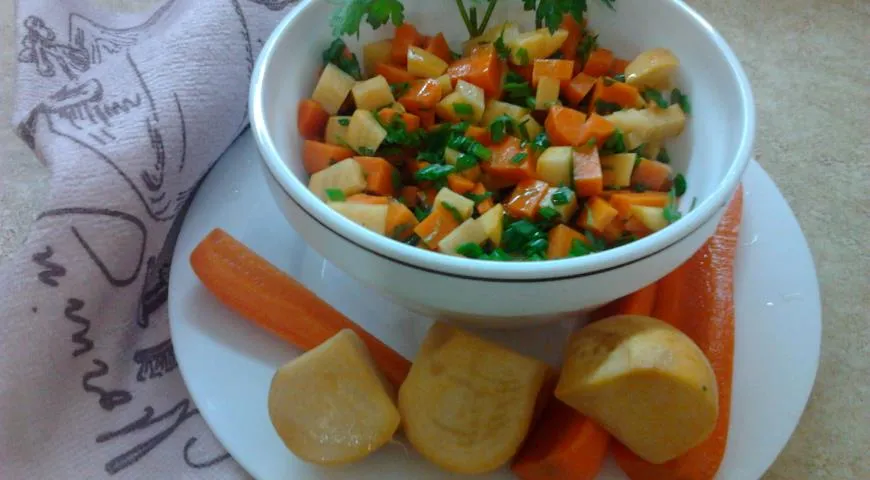 Квашеная репа и морковь