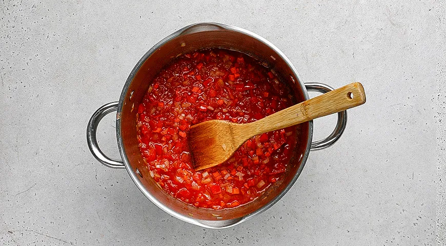 Сливочно-томатный суп с фрикадельками