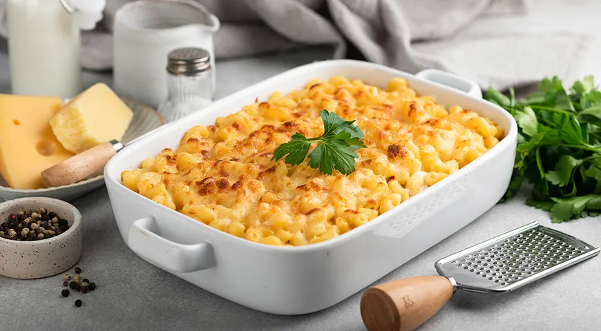 Макароны с сыром в духовке