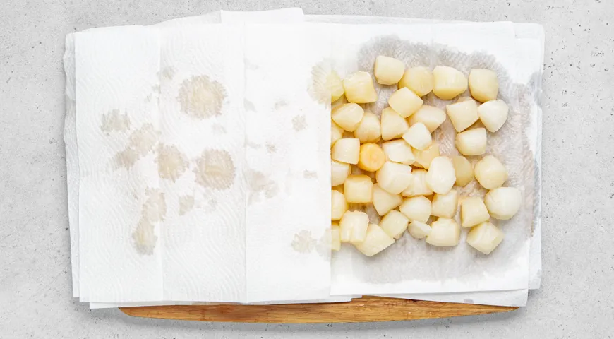 Гребешки в сливочном соусе