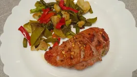 Утиная грудка запечённая с овощами