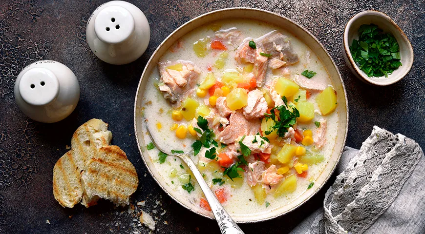 Рыбный суп с кумжой