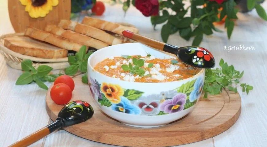 Сливочный соус из красных перцев