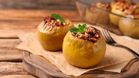 Печеные яблоки постные