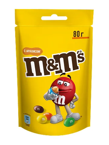 M&Ms Драже с арахисом 80г фл/п