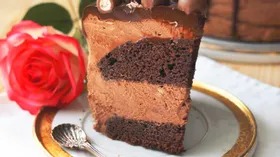 Муссовый торт с шоколадными коржами и Нутеллой