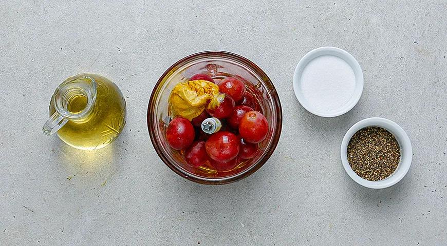 Салат из полбы с виноградом