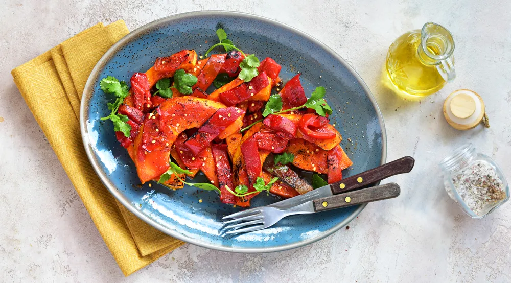 Запеченная тыква с лечо