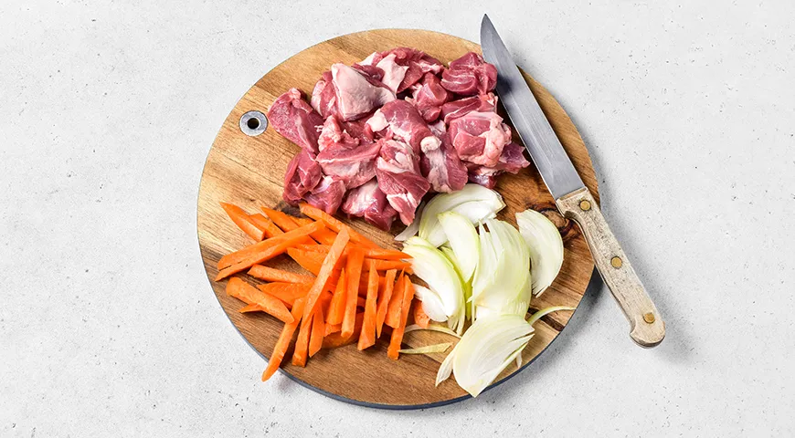 Макароны в казане по татарски