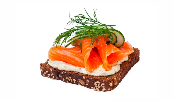 Бутерброд с форелью