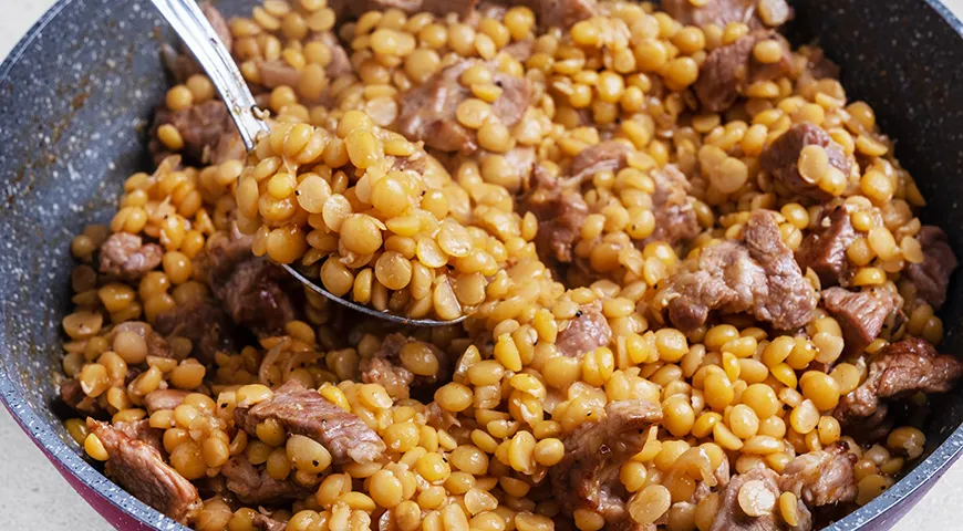 Гороховая каша с мясом
