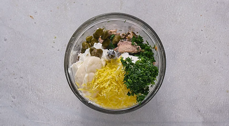 Паштет из сайры с хреном