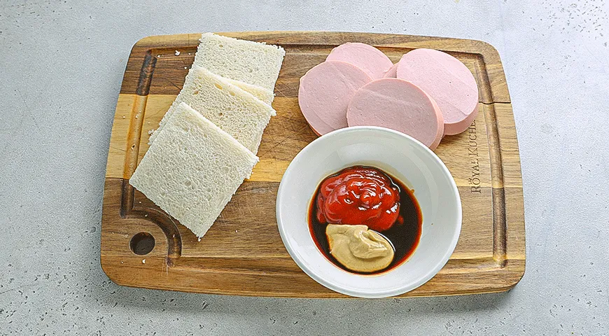 Сандо с вареной колбасой