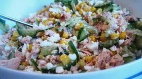 Рецепты с яйцом куриным, огурцом и рыбными консервами