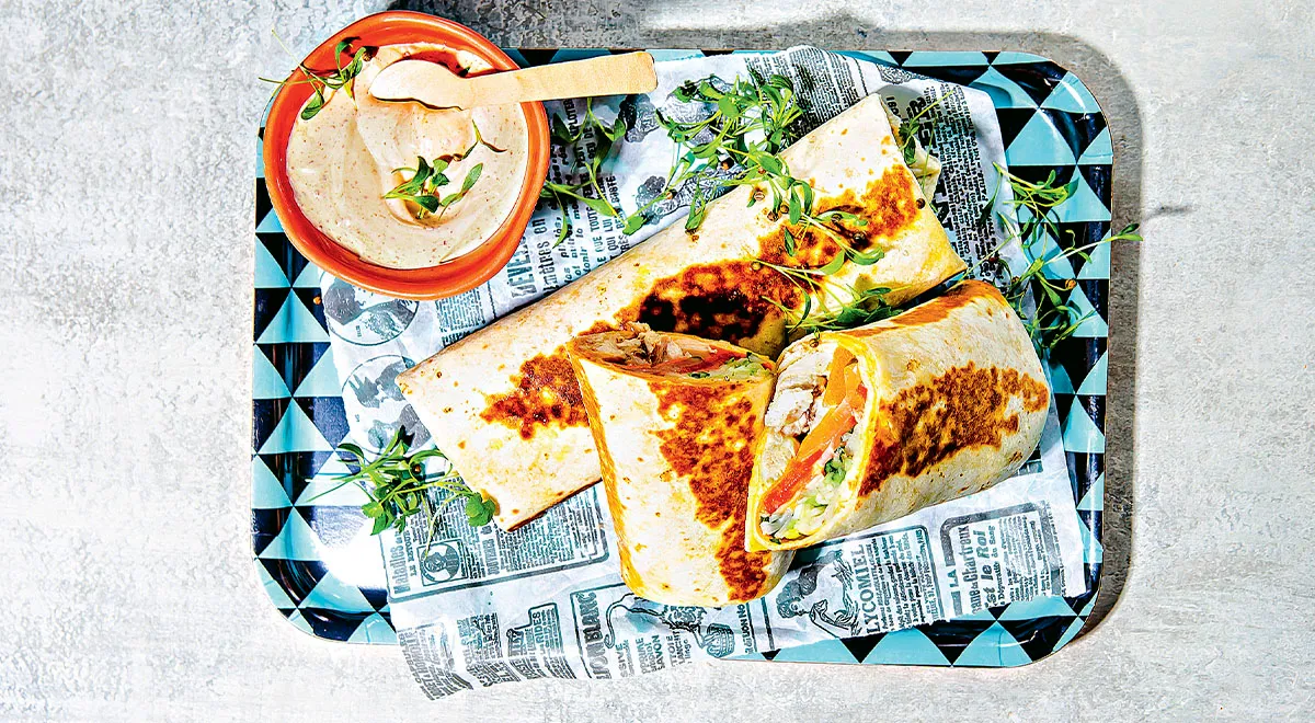 Рецепт шаурмы с курицей, капустой, огурцом и помидором