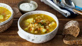 Рецепты с молочной продукцией, мясом и горохом