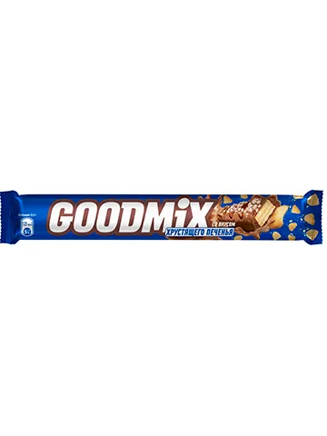 GOODMIX ® Вкус Хрустящее печенье. Молочный шоколад с начинкой со вкусом печенья и хрустящей вафлей