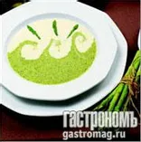 Крем-суп из зеленой и белой  спаржи