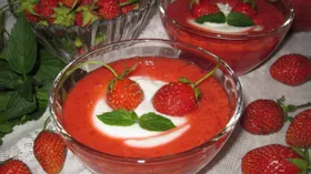 Творог с клубникой