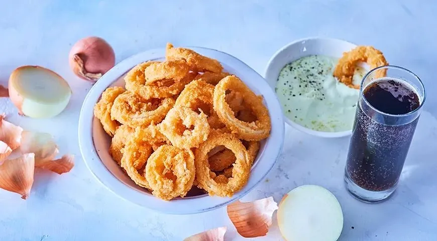 Луковые кольца в кляре