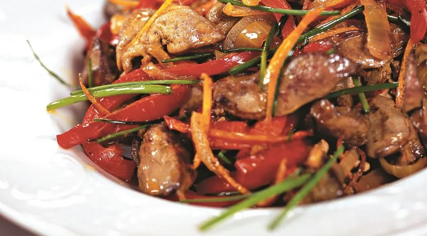 Жаркое из печени с водкой