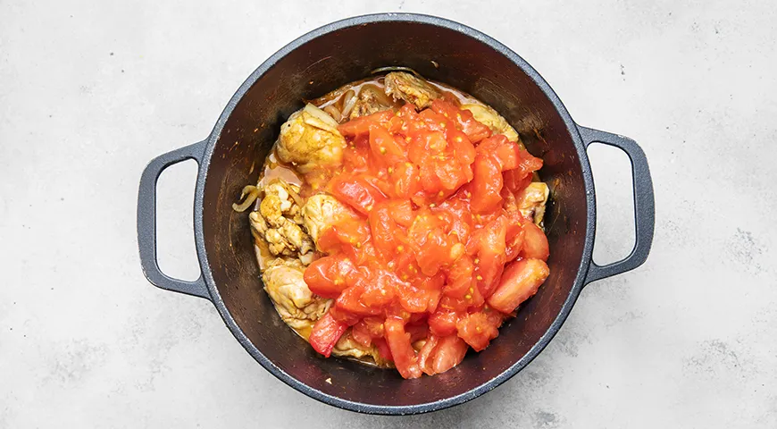 Чахохбили из курицы в казане