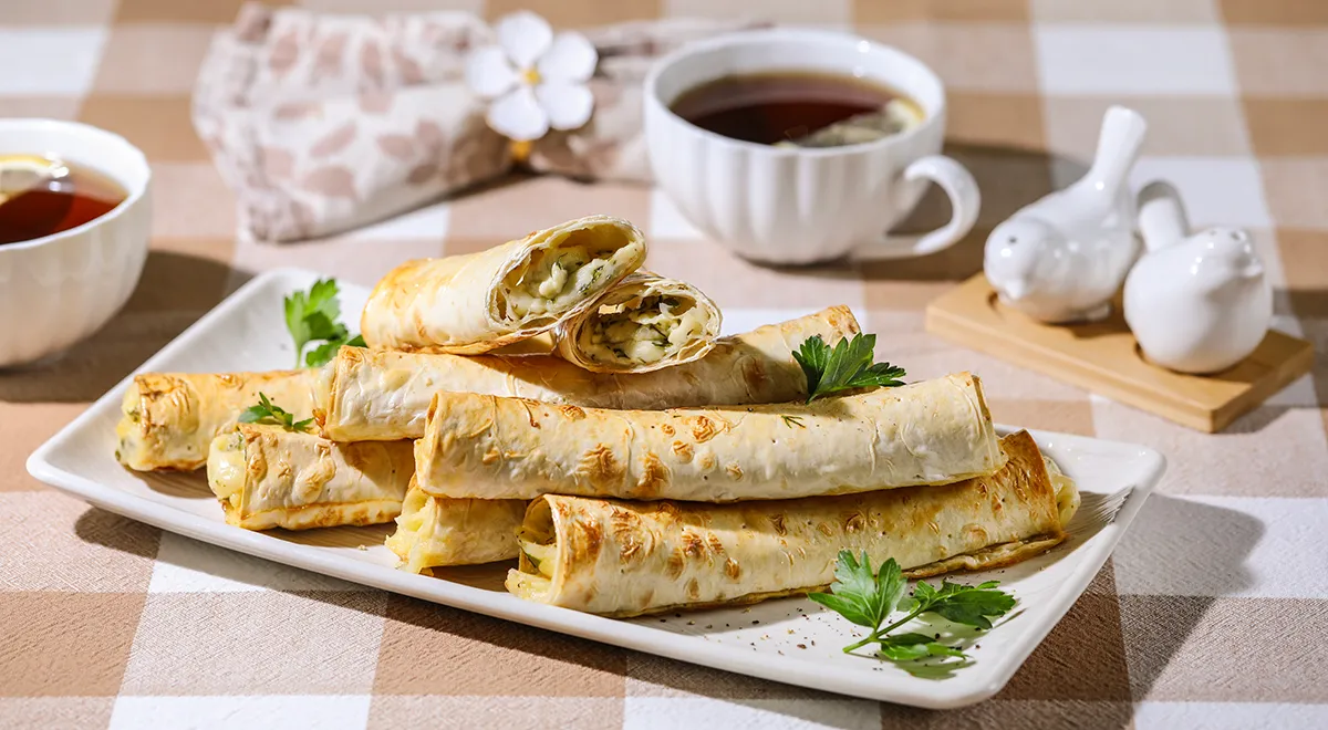 Лаваш с сыром в аэрогриле