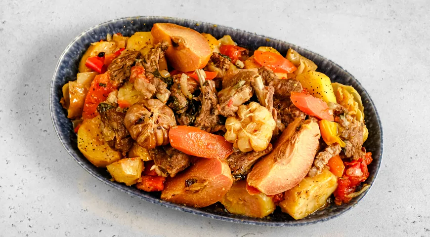 Басма из баранины в казане