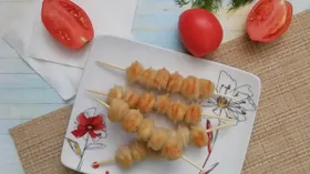 Хрустящие шашлыки из пельменей