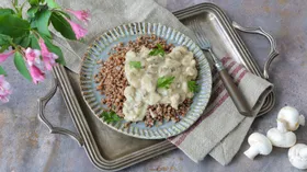 Рецепты с кисломолочными продуктами, крупой и шампиньонами