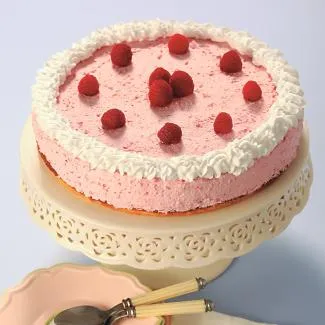 Творожный торт с малиной