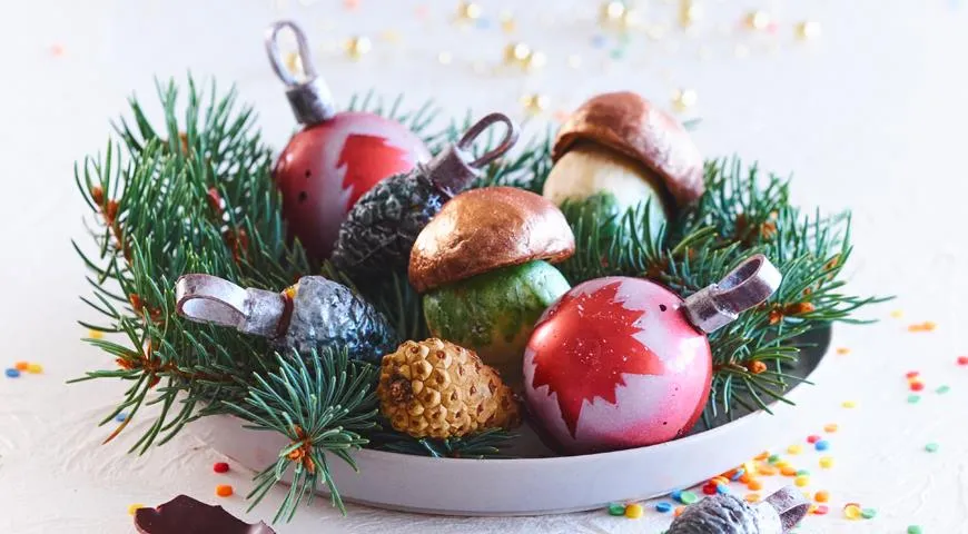 Десерт «Елочные игрушки»