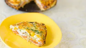 Пирог с курицей и баклажанами