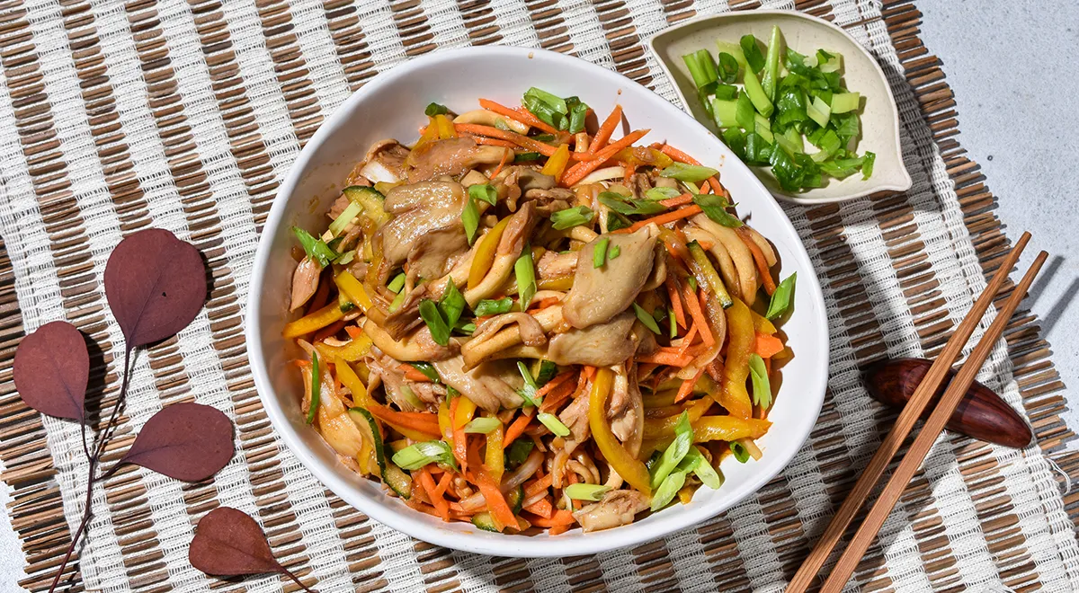 Вешенки по-корейски, пошаговый рецепт с фото на 187 ккал