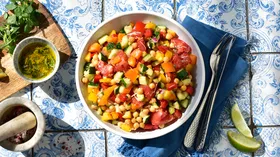 Рецепты с фруктами, горохом и базиликом