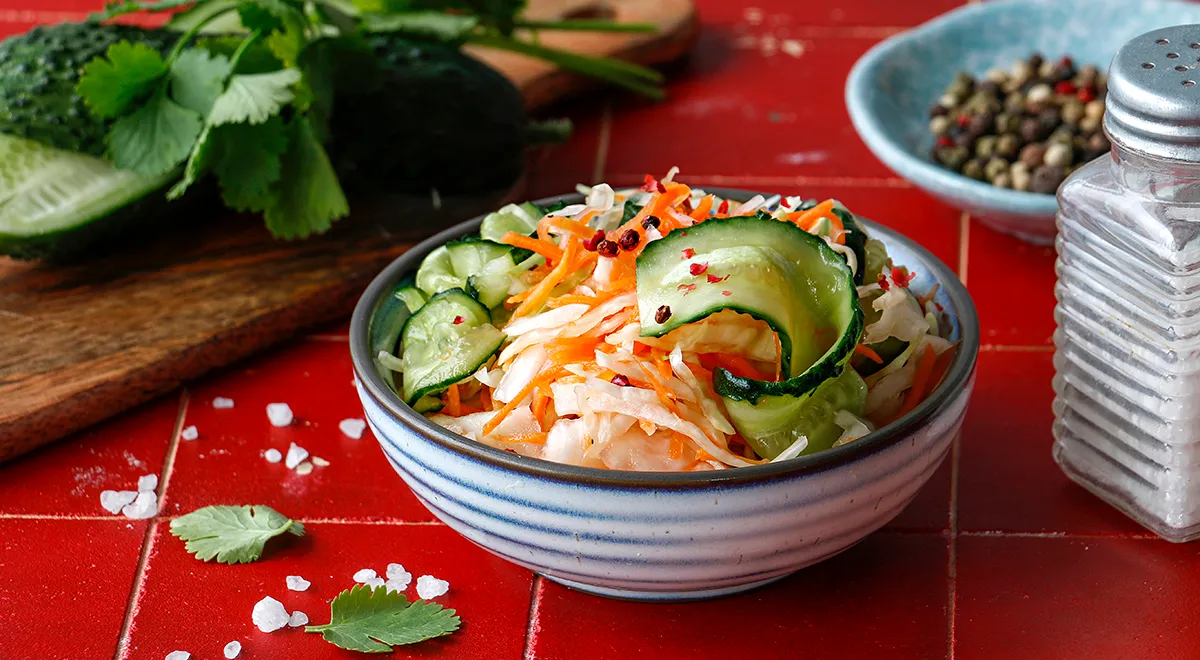 Рецепт квашеной капусты с огурцами