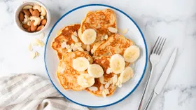 Банановые оладьи на кефире