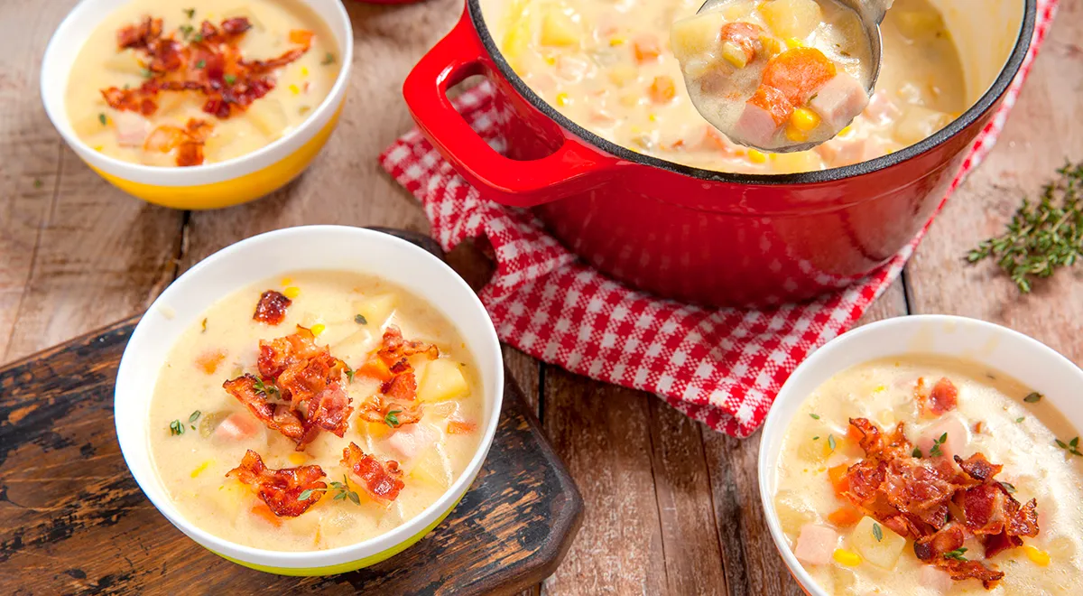 Суп с картошкой и кукурузой