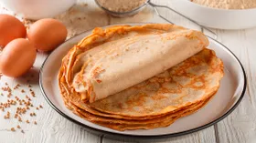 Тонкие блины из гречневой муки на воде