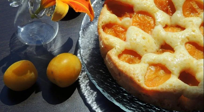 Воздушная шарлотка со сливой в мультиварке