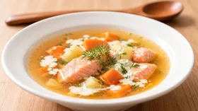 Финский рыбный суп с заправкой из моркови