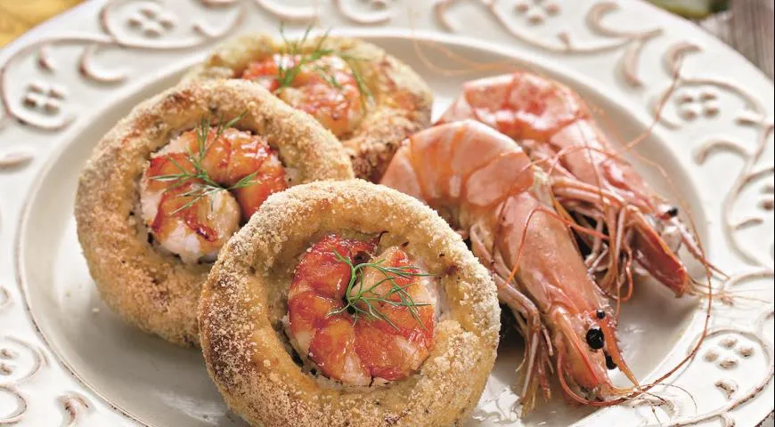 Рыбные зразы с креветками