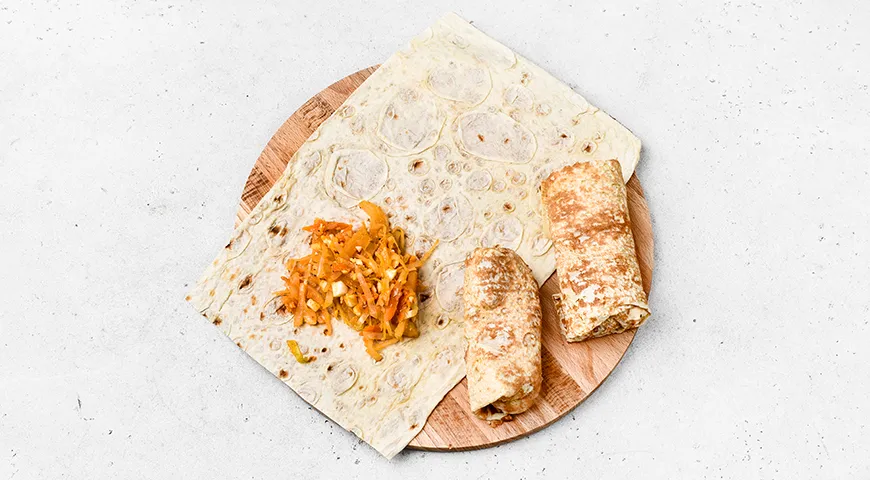 Пирожки из лаваша с капустой