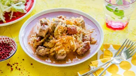 Рецепты на ужин с колбасой и фруктами