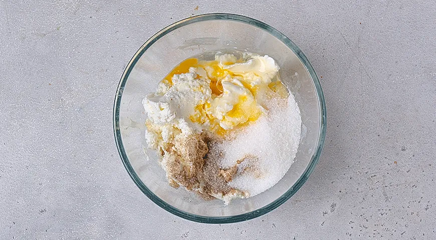 Ленивые вареники с голубикой