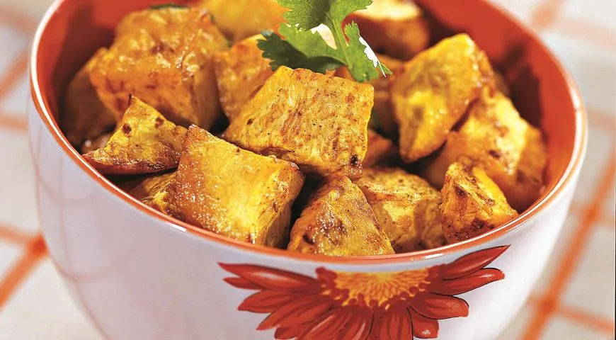 Сельдерей в остром соусе карри