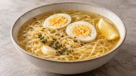 Стамбульская куриная лапша с лимоном
